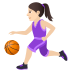 ⛹🏻‍♀️ woman bouncing ball: light skin tone display on JoyPixels